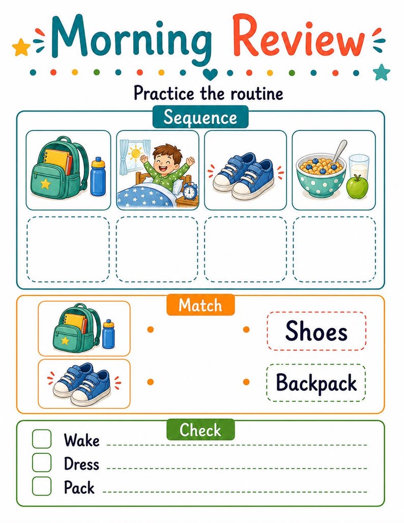 Morgen Bereiter Weg | Morgen-Routine-Diagramm | Druckbare PDF | Digitaler Download Bild 7