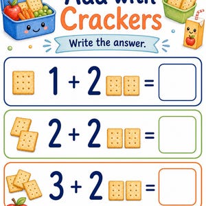 Lunchbox Addition | Addition Worksheets | Printable PDF | Digital Download image 4