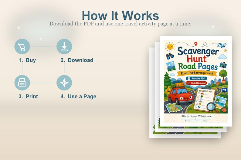 Scavenger Hunt Road-pagina's | Roadtrip-speurtocht | Afdrukbare pdf | Digitale download afbeelding 8