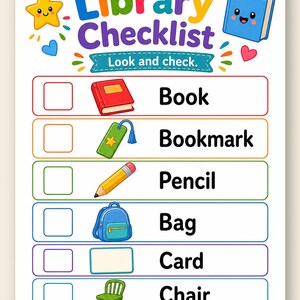 Library Day Activity Pages | Library Activities for Kids | Printable PDF | Digital Download image 9