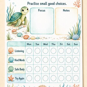 Turtle Good Choice Path | Behavior Chart for Kids | Printable PDF | Digital Download image 5