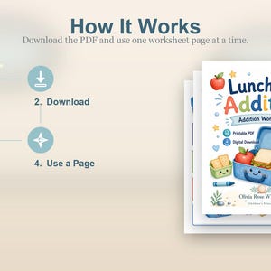 Lunchbox Addition | Addition Worksheets | Printable PDF | Digital Download image 8