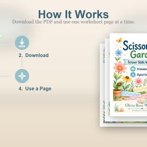 Ogród umiejętności nożycowych | Arkusze ćwiczeń umiejętności nożycowych | Plik PDF do druku | Pobieranie cyfrowe zdjęcie 8