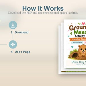 Groundhog Meadow Activity Pages | Groundhog Day Activity Sheets | Printable PDF | Digital Download image 8