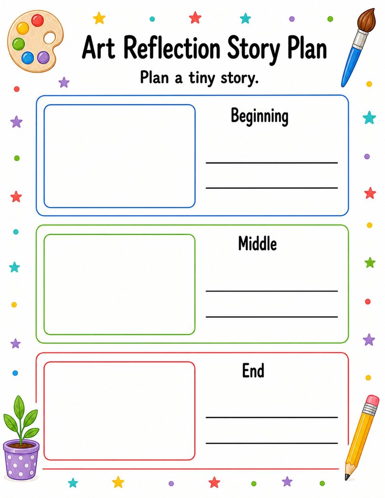 Art Reflection Pages | Art Journal Prompts | Printable PDF | Digital Download image 7