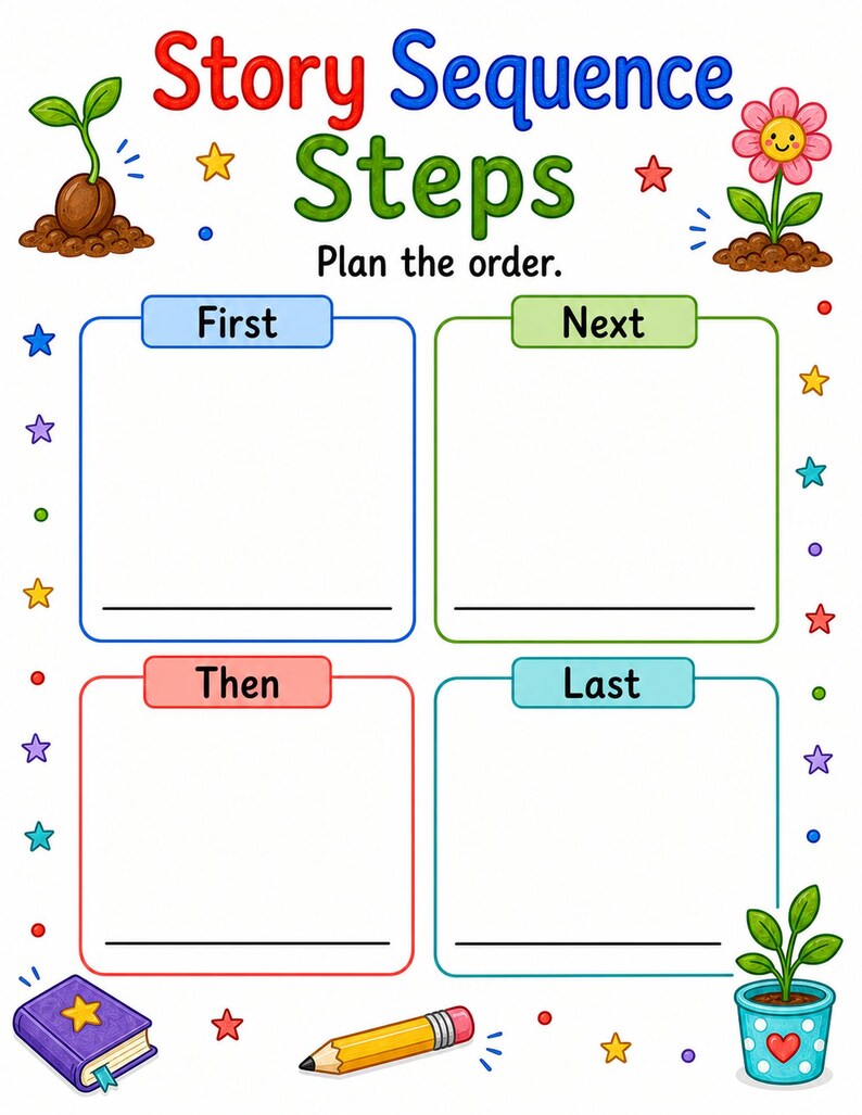 Picture Story Sequence | Story Sequencing Worksheets | Printable PDF | Digital Download image 4