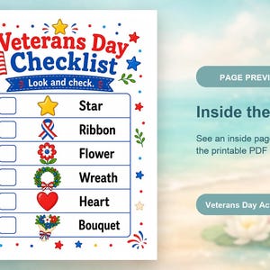 Thank You Star Activity Pages | Veterans Day Activity Sheets | Printable PDF | Digital Download image 10