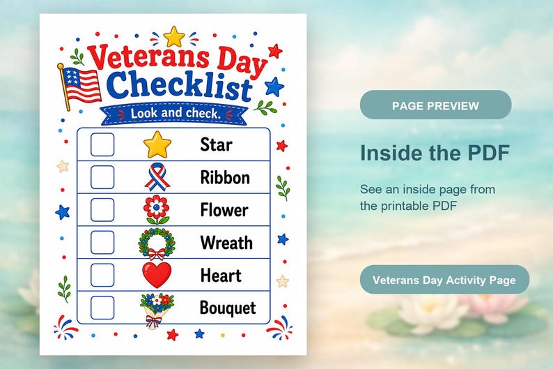 Thank You Star Activity Pages | Veterans Day Activity Sheets | Printable PDF | Digital Download image 10