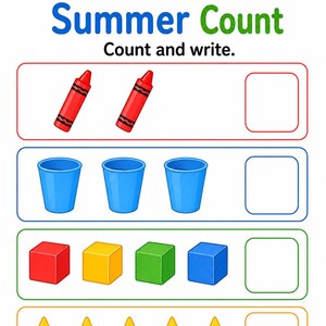 Vorschule Sommer Spaß Seiten | Sommer-Aktivitäten für Kinder im Vorschulalter | Druckbare PDF | Digitaler Download Bild 5