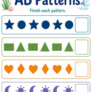 Pattern Parade | Pattern Worksheets | Printable PDF | Digital Download image 3