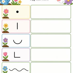 Writing Readiness Garden | Writing Readiness Worksheets | Printable PDF | Digital Download image 6