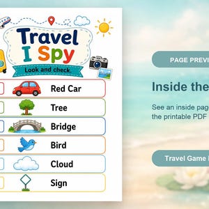 Travel Games Mini Book | Travel Games for Kids | Printable PDF | Digital Download image 10