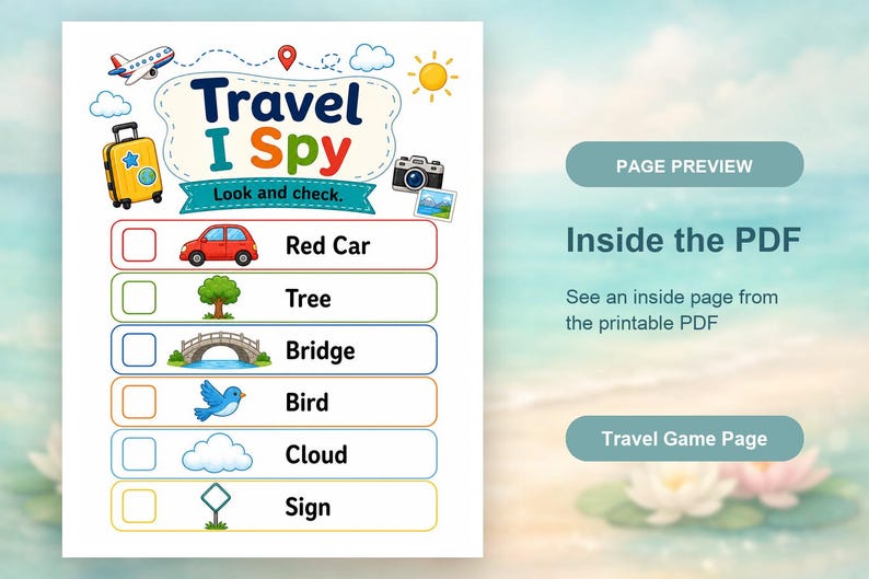 Travel Games Mini Book | Travel Games for Kids | Printable PDF | Digital Download image 10