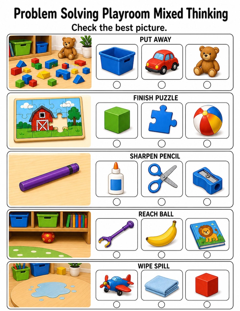 Spazio giochi per la risoluzione dei problemi / Schede di lavoro per la risoluzione dei problemi / PDF stampabile / Download digitale immagine 7