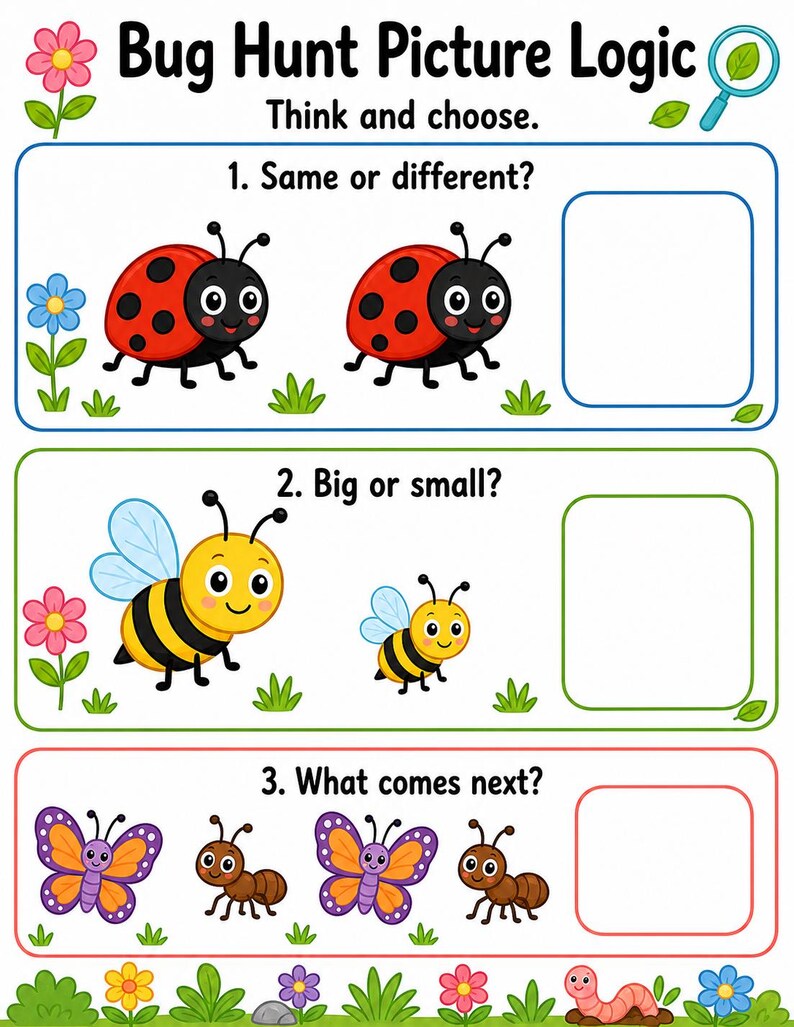 Bug Hunt Busy Pages | Bug Activity Sheets | Printable PDF | Digital Download image 7