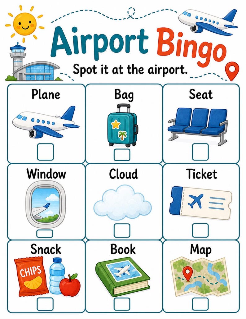 Sky Trip Activity Pages | Airplane Activities for Kids | Printable PDF | Digital Download image 3