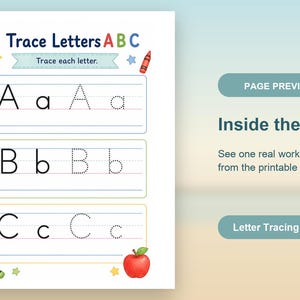 Little Pencil Letters | Letter Tracing Worksheets | Printable PDF | Digital Download image 10