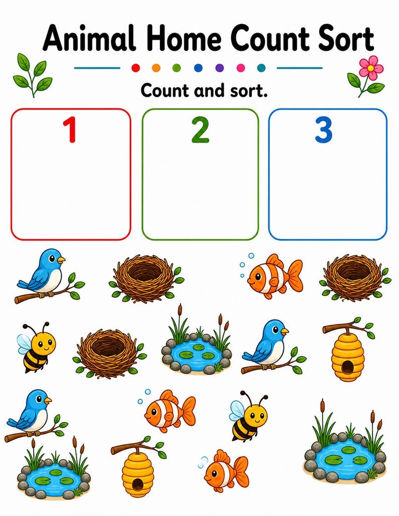 Animal Home Match | Animal Habitats Worksheets | Printable PDF | Digital Download image 6