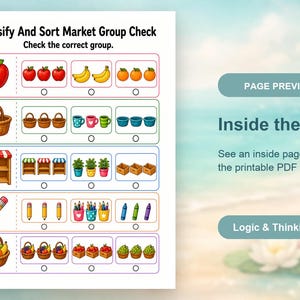 Classify And Sort Market | Classification Worksheets | Printable PDF | Digital Download image 10