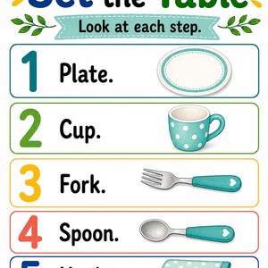 Table Helper Tray | Table Setting Chart | Printable PDF | Digital Download image 3