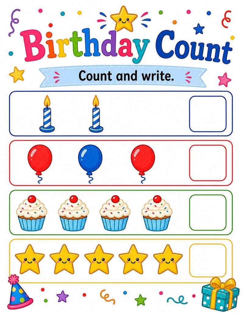 Geburtstagsparty-Tätigkeitsseiten | Geburtstag Aktivität Blätter | Druckbare PDF | Digitaler Download Bild 5
