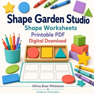 Formträdgårdsstudio | Formarbetsblad | Utskrivbar PDF | Digital nedladdning bild 1