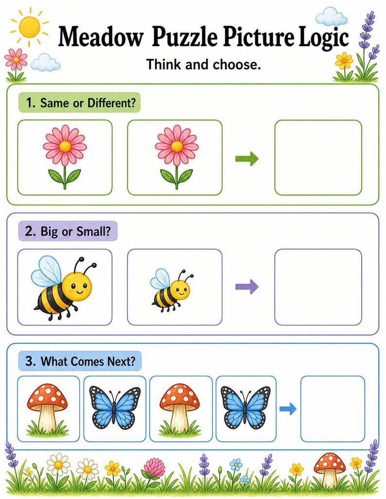 Hidden Picture Meadow | Hidden Object Worksheets | Printable PDF | Digital Download image 7