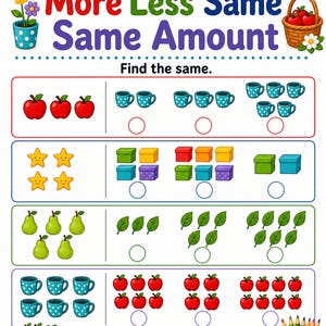 Plus Moins Même boutique | Plus Moins Mêmes feuilles de calcul | PDF imprimable | Téléchargement numérique image 4