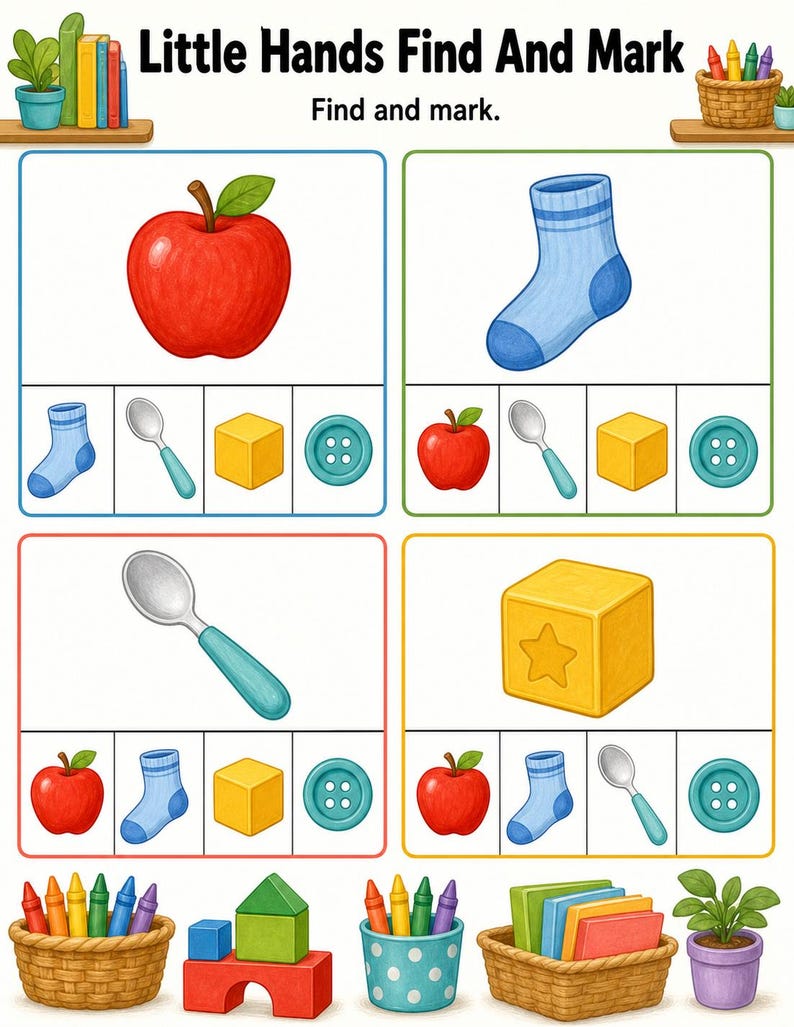 Little Hands Sorting Mats | Sorting Activities for Preschoolers | Printable PDF | Digital Download image 5