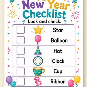 Sparkle Neujahrs-Tätigkeitsseiten | Neujahrs-aktivitätsblätter | Druckbare PDF | Digitaler Download Bild 9