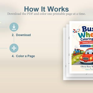 Busy Wheels Coloring Pages | Vehicle Coloring Pages | Printable PDF | Digital Download image 8