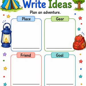 Draw Your Own Adventure | Adventure Writing Prompts | Printable PDF | Digital Download image 4