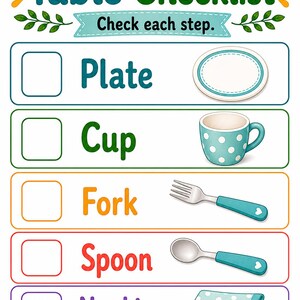 Table Helper Tray | Table Setting Chart | Printable PDF | Digital Download image 6