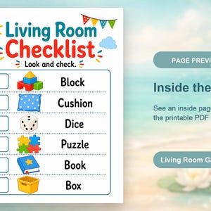 Cushion Game Corner Pages | Living Room Game Pages | Printable PDF | Digital Download image 10