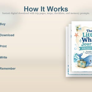 The Little Whale Journey | kids travel journal | Printable PDF | Digital Download image 4