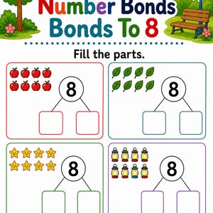Number Bonds Park | Number Bonds Worksheets | Printable PDF | Digital Download image 5