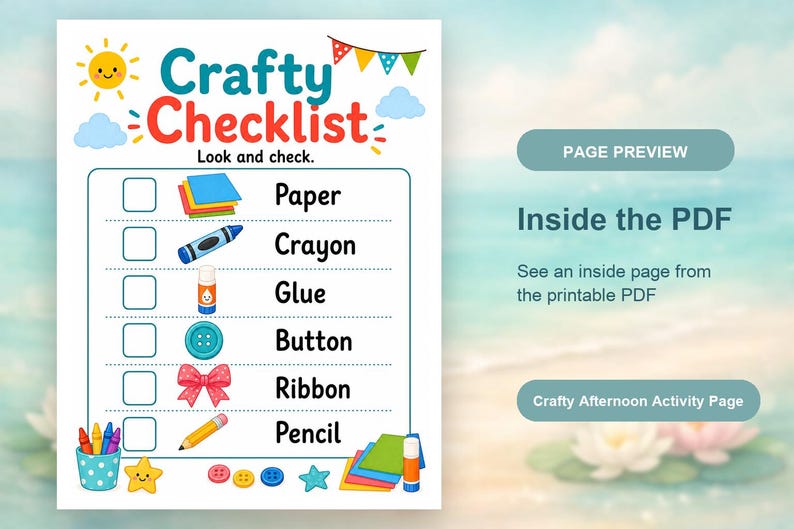 Crafty Sunshine Seiten | Crafty Nachmittag Aktivität Seiten | Druckbare PDF | Digitaler Download Bild 10