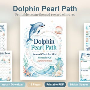 Percorso della Perla del Delfino / Tabella dei Premi per Bambini / PDF Stampabile / Download Digitale immagine 2