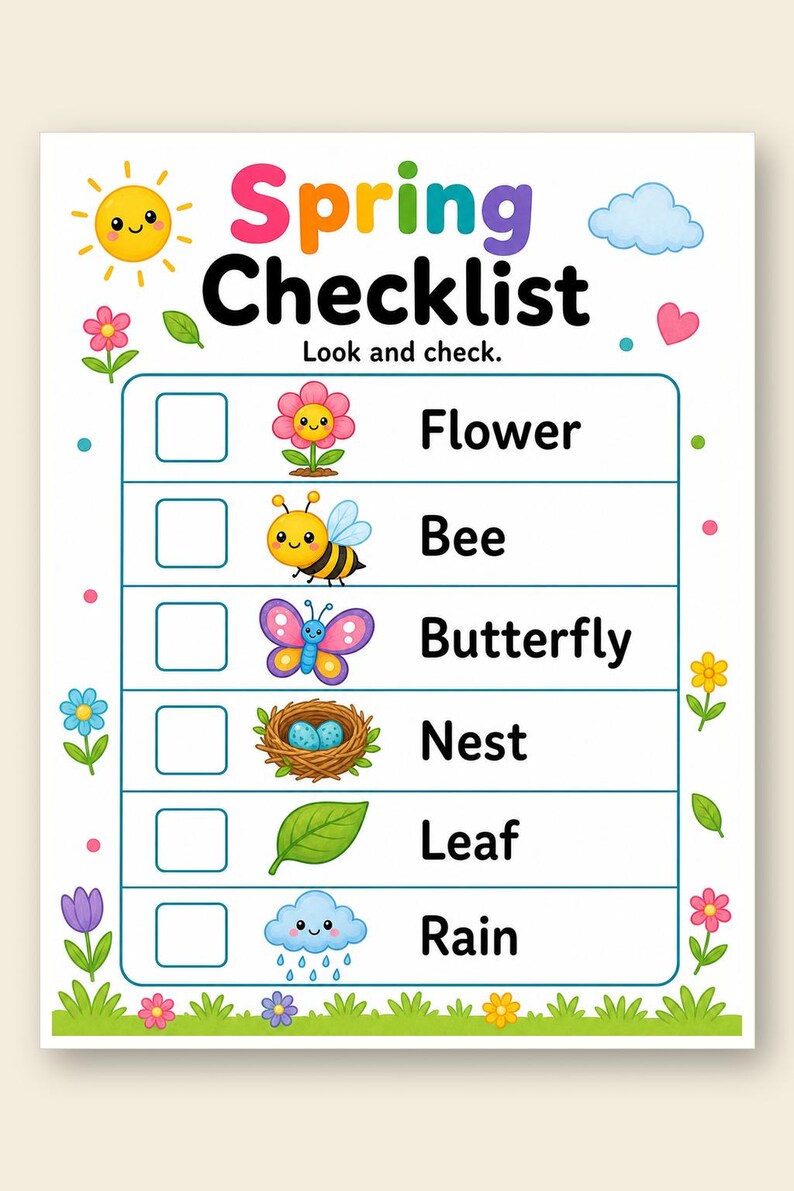 Activiteitenpagina's lentetuin | Activiteitsbladen lente | Afdrukbare pdf | Digitale download afbeelding 9