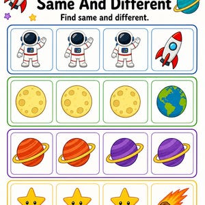 Space Logic Puzzles | Space Activity Sheets | Printable PDF | Digital Download image 5