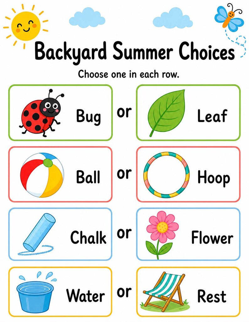 Backyard Summer Play Pages | Backyard Summer Activities | Printable PDF | Digital Download image 6