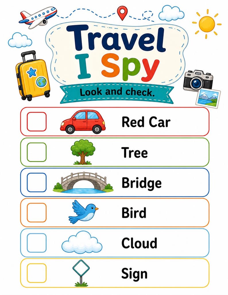 Travel Games Mini Book | Travel Games for Kids | Printable PDF | Digital Download image 4
