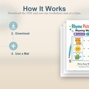 Rhyme Picture Match | Rhyming Worksheets | Printable PDF | Digital Download image 8