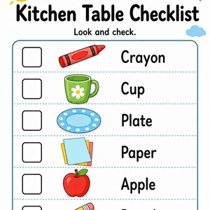 Páginas para la mesa de la cocina soleada / Páginas de verano para la mesa de la cocina / PDF imprimible / Descarga digital imagen 4