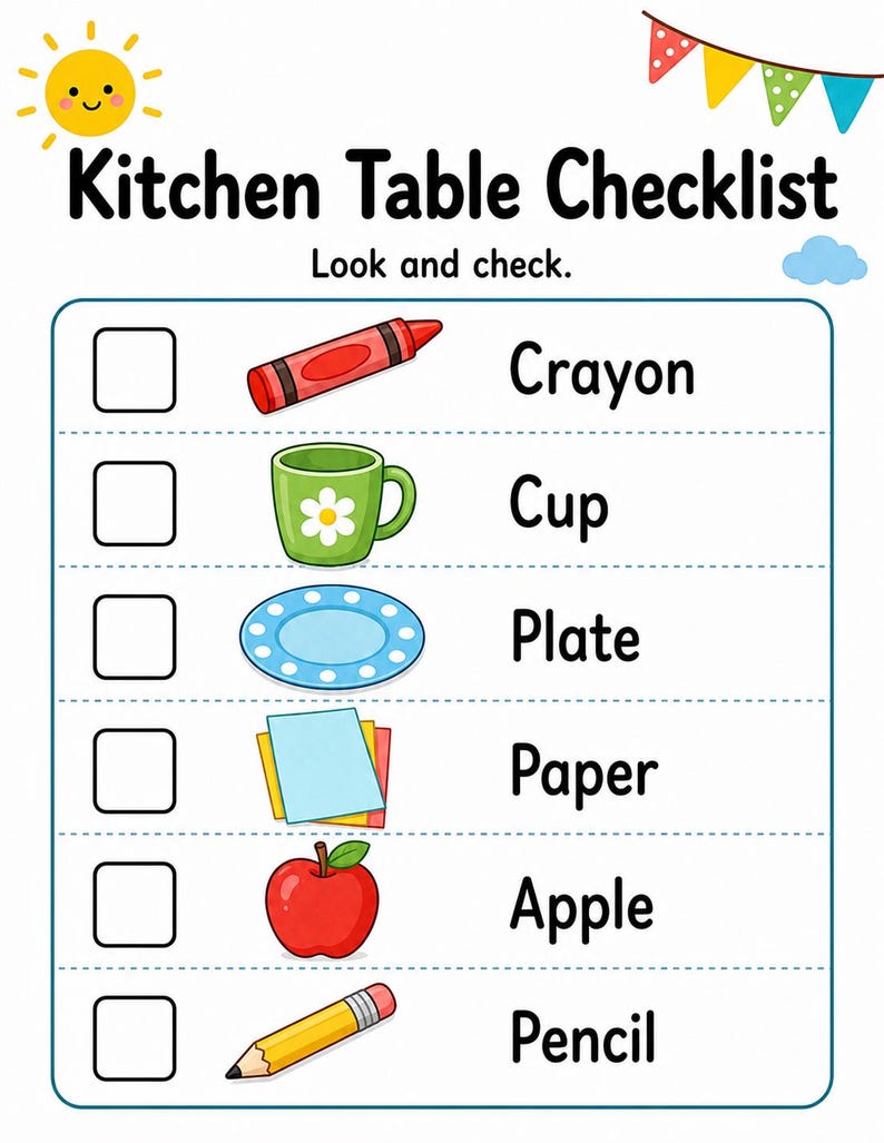 Páginas para la mesa de la cocina soleada / Páginas de verano para la mesa de la cocina / PDF imprimible / Descarga digital imagen 4