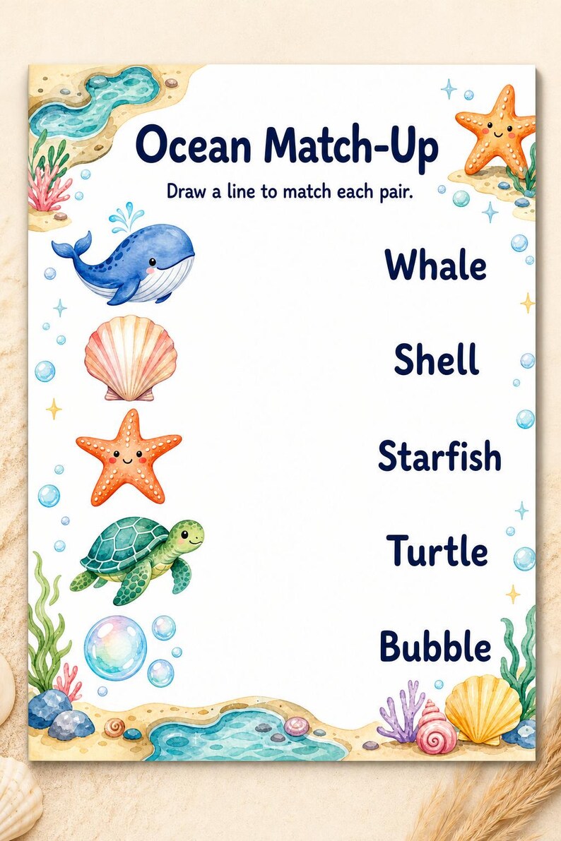 Starfish Activity Cove | Kids Activity Sheets | Printable PDF | Digital Download image 9