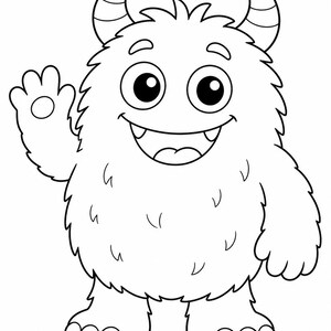 Monster Friends Malvorlagen | Monster Malvorlagen | Druckbare PDF | Digitaler Download Bild 4