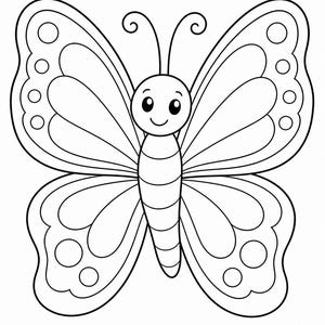Butterfly Meadow Coloring Pages | Butterfly Coloring Pages | Printable PDF | Digital Download image 6