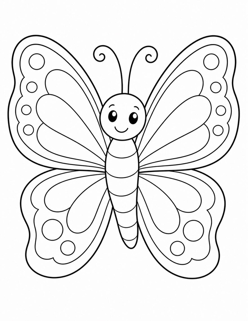 Butterfly Meadow Coloring Pages | Butterfly Coloring Pages | Printable PDF | Digital Download image 6