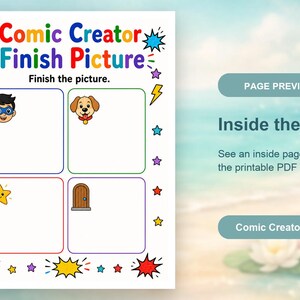 Páginas para crear tiras cómicas / Plantilla de tira cómica / PDF imprimible / Descarga digital imagen 10